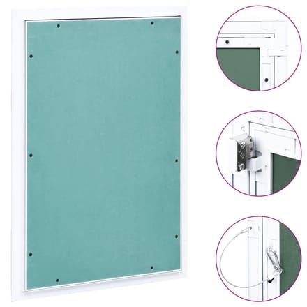 vidaXL - Toegangspaneel - met - aluminium - frame - en - gipsplaat - 300x600 - mm
