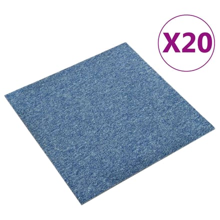 vidaXL - Tapijt - 20 - st - Blauw - 50 - x - 50 - cm - 100% - Polypropyleen