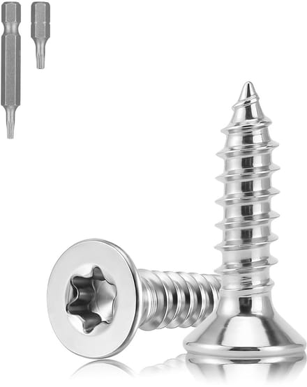 150 Stuks RVS Houtschroeven M3,5 x 16 mm Torx Zelftappend voor Meubels en Montage
