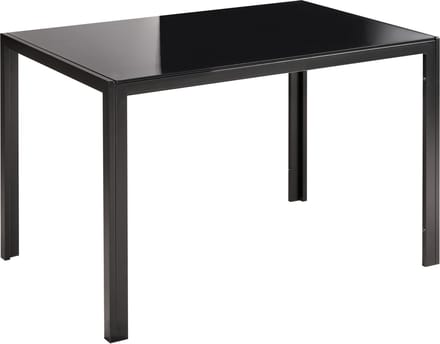 LAVOS - Eettafel - Zwart - 80 x 120 cm - Veiligheidsglas
