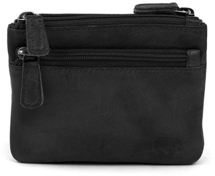 Bear Design Navina 2-vaks Ritsportemonnee / Sleuteletui - Zwart