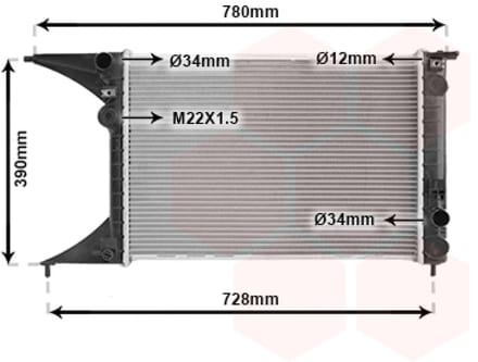 Van Wezel - RADIATOR VOOR OPEL OMEGA B 1994-1999 52463043