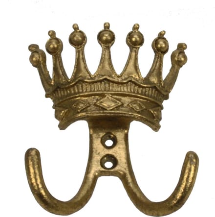 Haakje Kroon ant. goudkleur 8x3,5x10cm