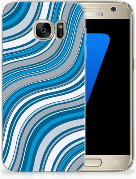 Samsung Galaxy S7 TPU bumper Waves Blue