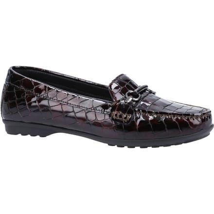 Geox Elidia Runderleren Dames Donkerrode Mocassins Schoenen