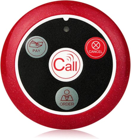 Retekess Oproepknoppen - 4 functies - Rood/Grijs - Set van 10 stuks