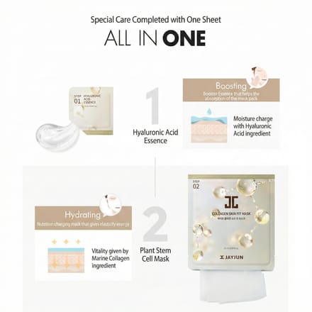 JayJun Collagène Skin Fit Mask (2STEP / 10PCS) # 30 Sheets