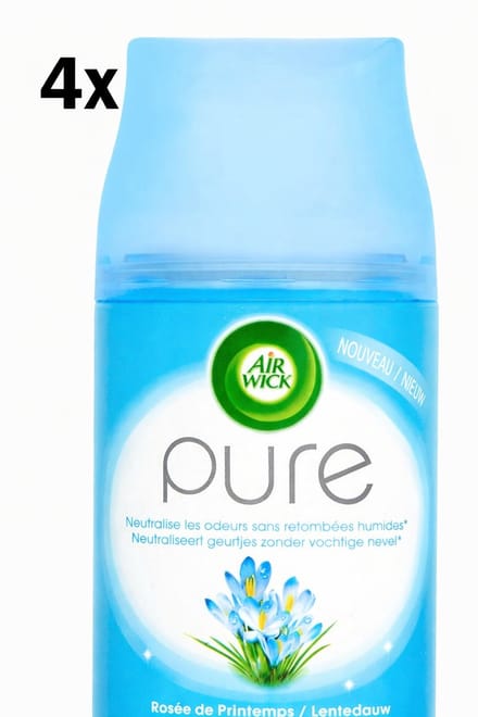 (4x) Air Wick - Luchtverfrisser - Navulling - Lentedauw - 4 x 250ml