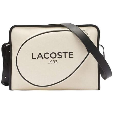 LACOSTE Schoudertas Airline Bag Natural Noir Beige