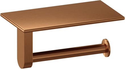 Brauer Toiletrolhouder met planchet koper geborsteld PVD