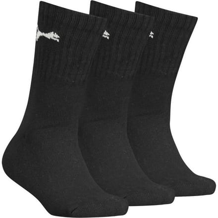 Puma Kinder/Kinder Logo Crew Sokken (Pak van 3) (Zwart)