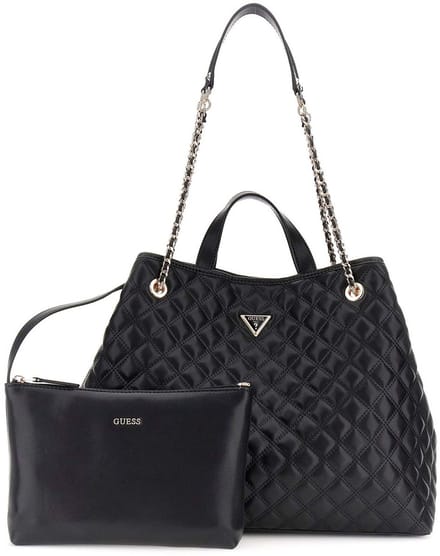 GUESS shopper Giully II 2 in 1 Tote Black zwart