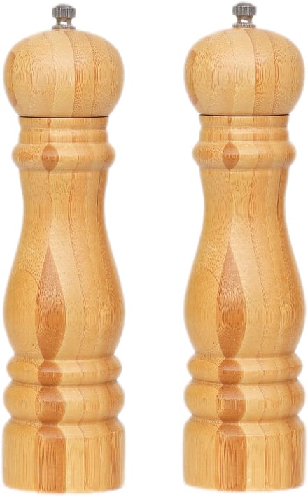Cheffinger Pepermolen en Zoutmolen Set - Set van 2 - Bamboe - 22cm