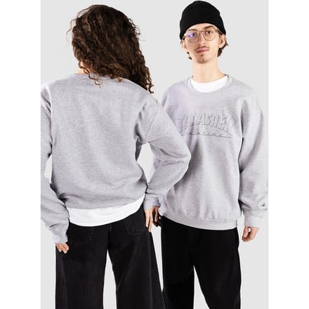 Thrasher Shadow Mag Logo Crewneck Sweater grijs