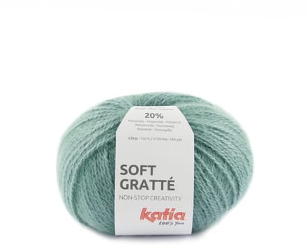 Katia Soft Gratté - 84 zeegroen - Mohair-Look Acryl Garen