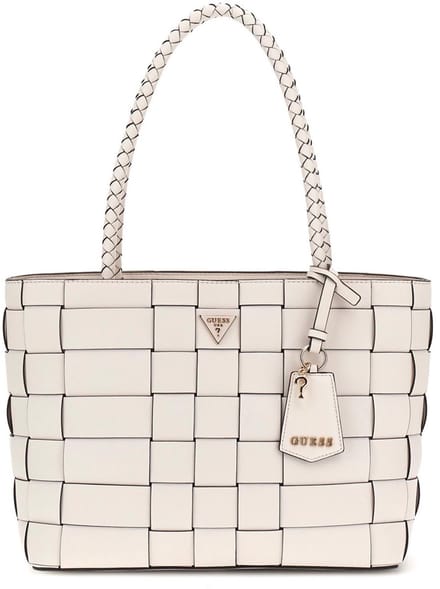 GUESS Schoudertas Shopper Maylee Girlfriend Tote Cream White Crème