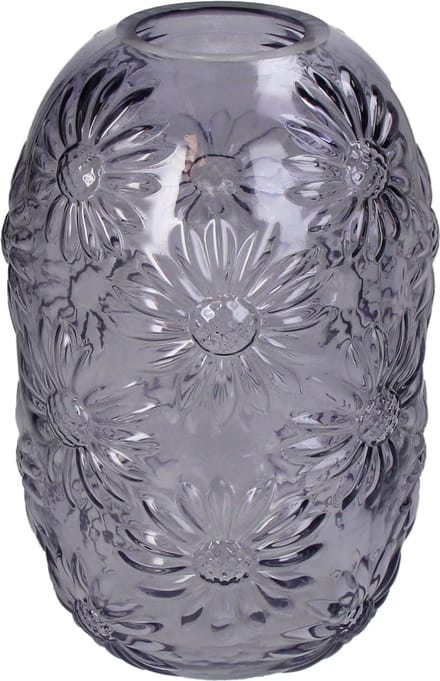 HD Collection Vaas Glas Paars 15x15x24cm