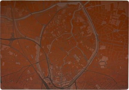 Place Maps Placemat Stadskaart Londen - Kunstleer - Zwart - 1 Stuk