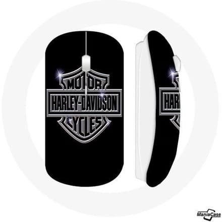 Souris Sans Fil - Harley Davidson - Logo - Noir - Wi-Fi - Optique