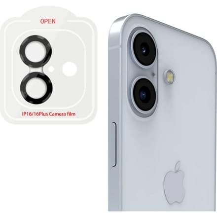 BlueBuilt Apple iPhone 16/16 Plus Camera Lens Protector Aluminium