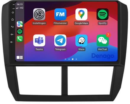 CarPlay autoradio geschikt voor Subaru Forester (2008 t/m 2012) | 9 inch | Android 16 | Draadloos Apple CarPlay & Android Auto | 2GB + 32GB | QuadCore processor | Denago DNG-A132 | 2025 model | 2008 2009 2010 2011 2012 | Bluetooth & Wifi