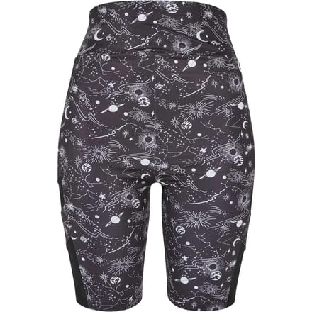Urban Classics - High Waist Tech Mesh AOP Korte cycle broek - M - Zwart