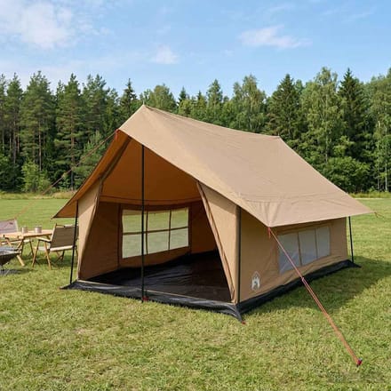 vidaXL - Huisje - Tent - Bruin - 340 - x - 246 - x - 210 - cm - Polykatoen