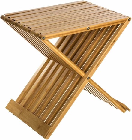 5Five Krukje - opvouwbaar - bamboe - 40 x 32 x 45 cm - badkamer stoel