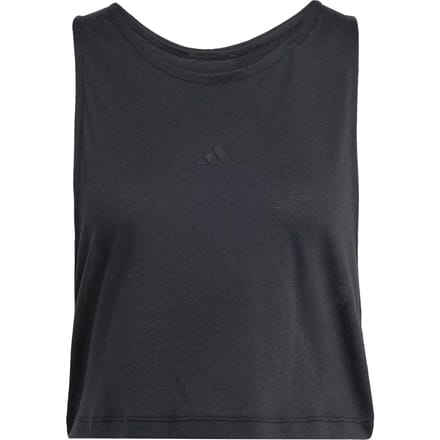 Adidas Performance Essentials Korte Yogatanktop - Dames - Zwart