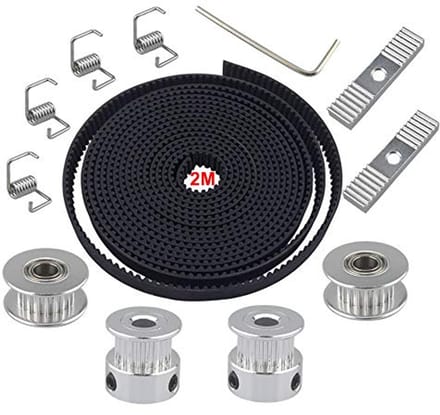 2 m GT2 Tandriem met Distributieriemschijf, Idler en Torsieveer - Complete Set