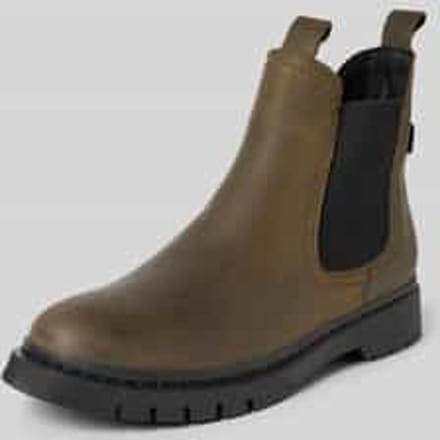Chelsea boots van leer met treklussen