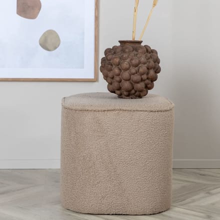 Venture - Home - Poef - Piff - 44x44x41 - cm - teddy - beige