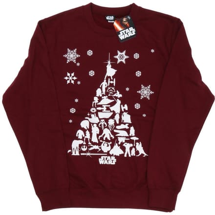 Star Wars Heren Kerstboom Sweatshirt (Bourgondië)