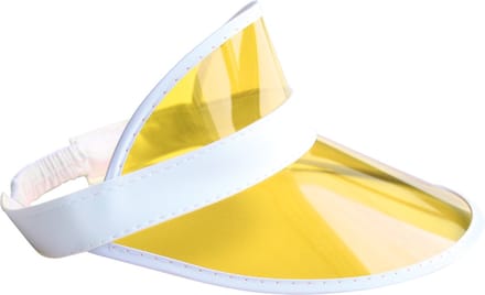 5 stuks - Zonneklep - Transparant - Carnaval - Festival - Neon - Geel