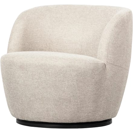 WOOOD Serra Draaifauteuil - Polyester - Off White - 68x70x77