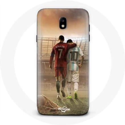 Coque - maniacase - Samsung Galaxy J5 2017 - Noir - Souple - Cristiano Ronaldo Messi GOAT noir