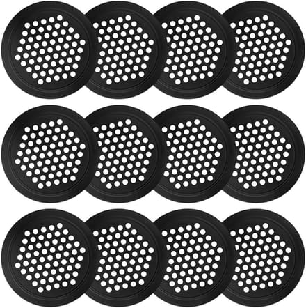 Allecto Plus - Set van 12 Ventilatieroosters van Roestvrij Staal voor