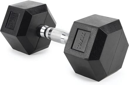 Dumbbells 12.5kg - 35kg Hexagon Rubber Gewichten voor Krachttraining Thuis