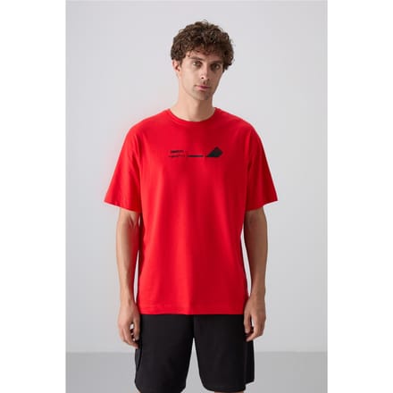Overmaatse Katoen-Polyester T-shirt met Ronde Hals