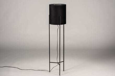 Lumidora Vloerlamp 74078 - GENEVA - E27 - Zwart - Metaal - ⌀ 30 cm