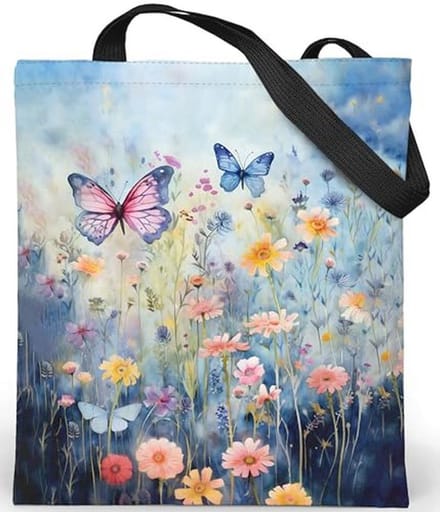 Aesthetic Tote Bag met Rits en Binnenzak - Canvas Schoudertas voor Vrouwen