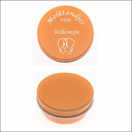 Melktanden Blikje Met Naam Gravering - Willemijn