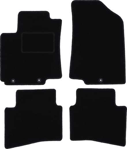 Zwarte veloursmatten voor: Kia Rio III UB hatchback (2011-2017)