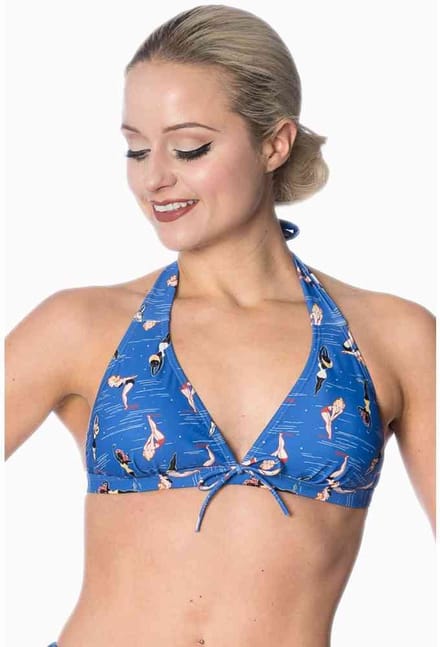 Dancing Days - DIVE IN BUILT UP Bikinitop - M - Blauw