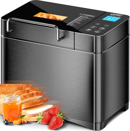 Broodbakmachine - Broodmaker apparaat - Zelf brood bakken - 17 automatische programma's - 1kg capaciteit - Zwart