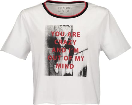 Blue Seven Meisjes T-shirt - wit - Maat 152