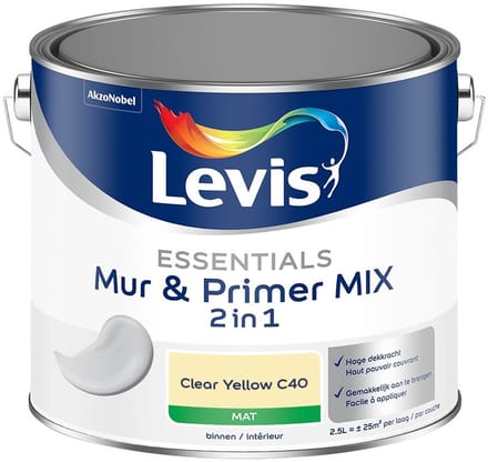 Levis - Essentials Mur & Primer Mix - Clear Yellow C40 - Mengverf - 2,5 L