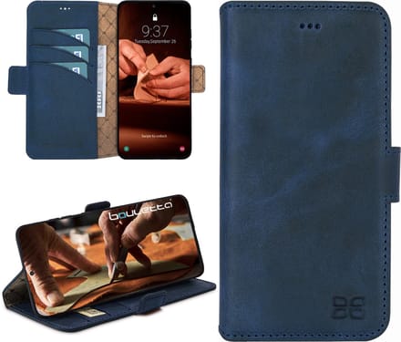 Bouletta geschikt voor Samsung Galaxy S20 leder BookCase hoesje - Antic Blue