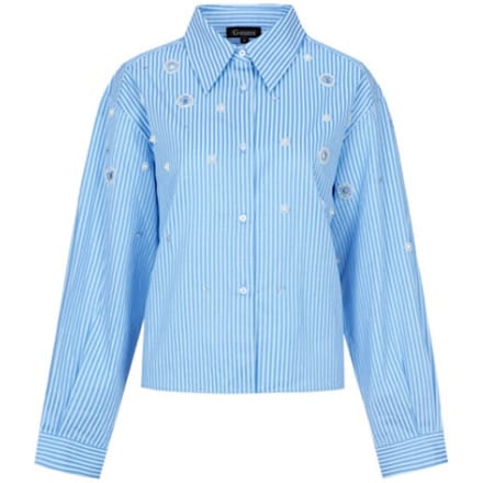 G-maxx - Wenya Blouse Celestial Blue/Offwhite - Maat : XXL