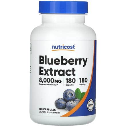 Nutricost, Blauwe Bes Extract, 180 Capsules